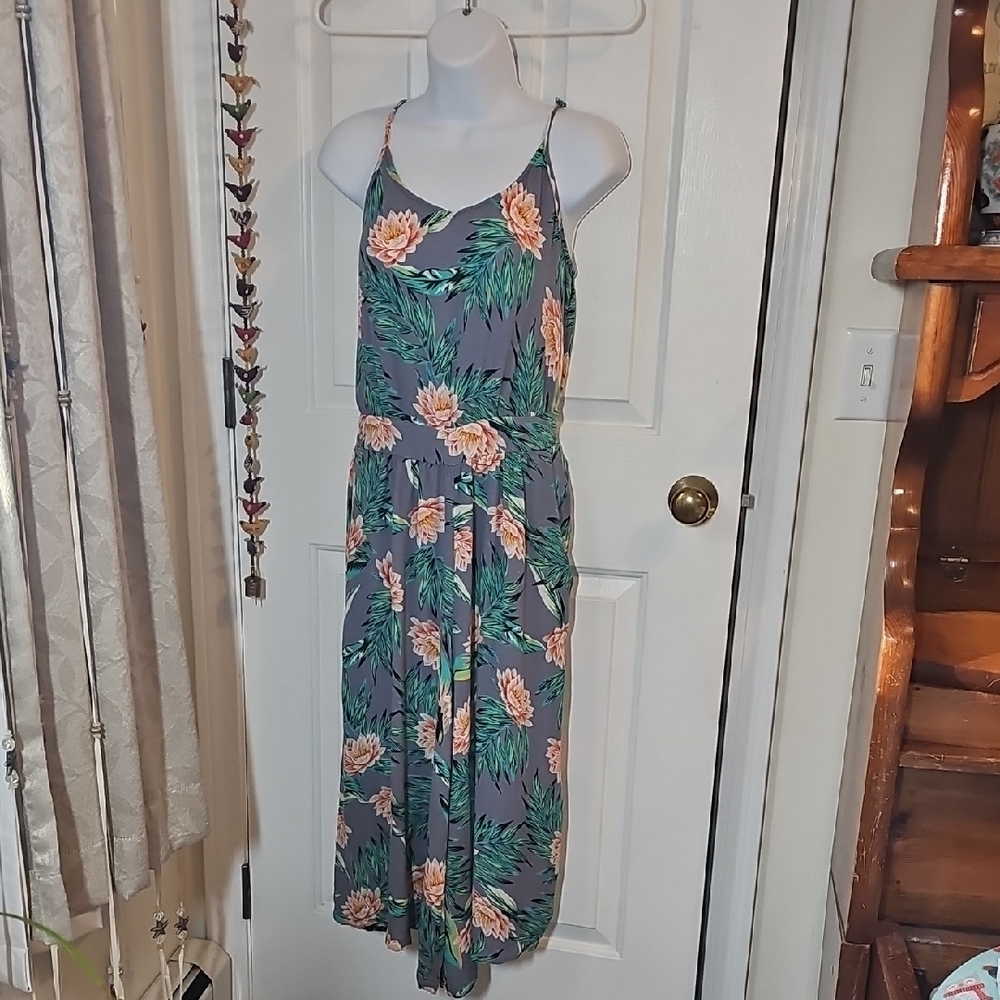 Jumpsuit Tropical Floral Spaghetti Strap Jumpsuit